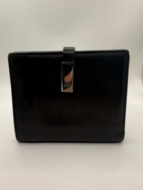 Gucci Jackie Women's Black Leather  Wallet with Silver Hardware